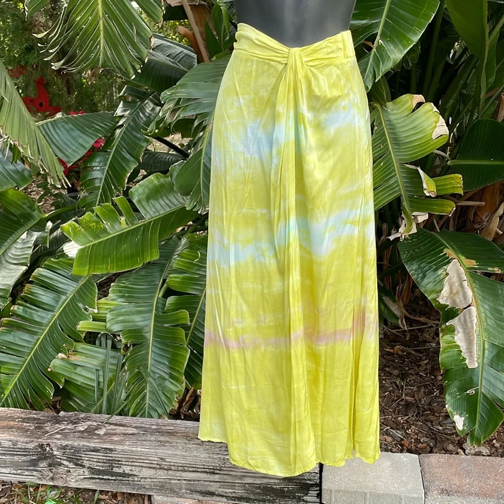Young fabulous and broke, pastel tie-dye maxi skirt